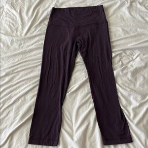 High-Waisted 7/8 length Lululemon Maroon Leggings
